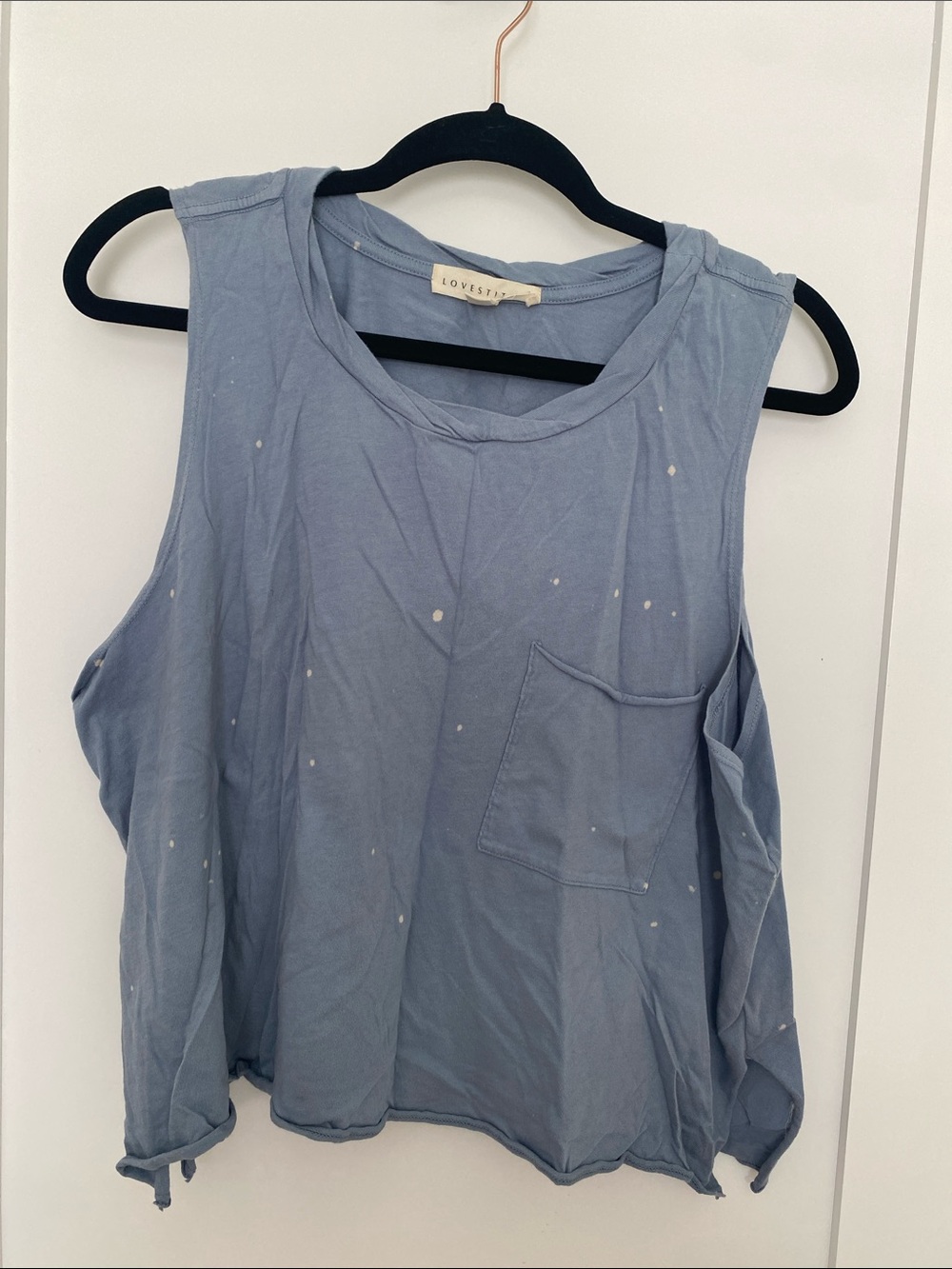 Lovestitch oversized cropped muscle tank